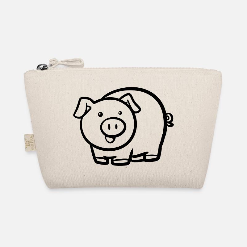 Schweinchen / Schwein - Bio-Täschchen - Natur