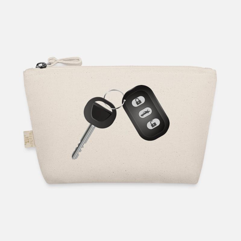 Single car key with radio remote control Organic Pouch
