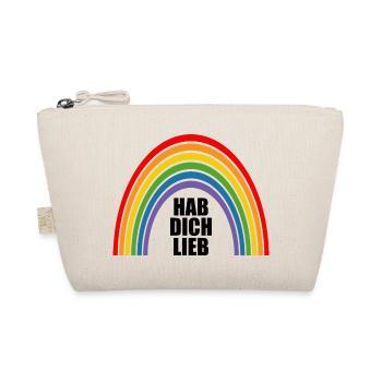 Regenbogen Hab dich lieb - Bio-Täschchen - Natur - Vorne