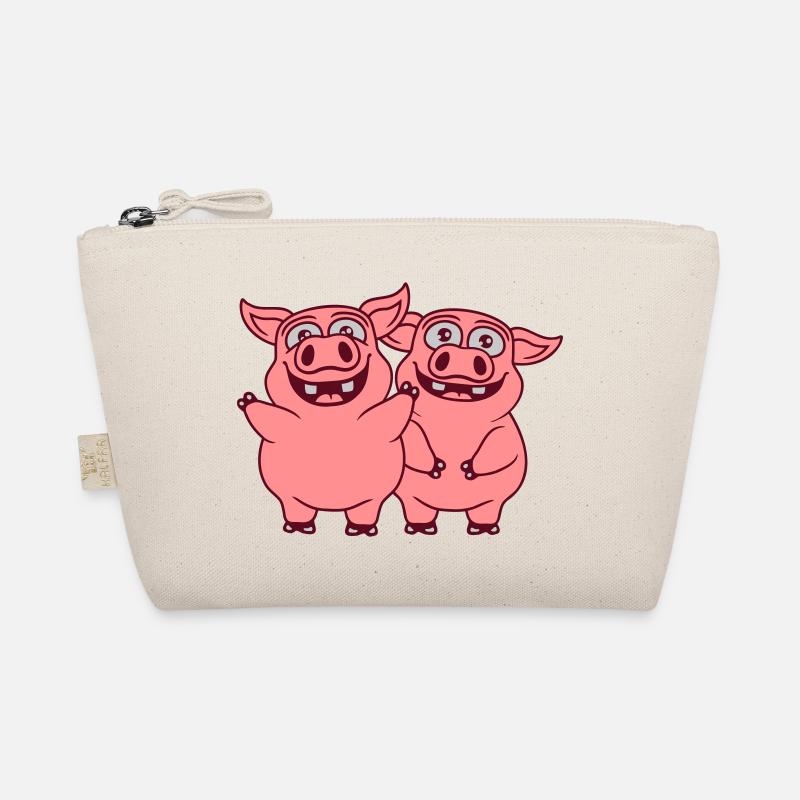 Équipe drôle de cochons heureux Trousse biologique