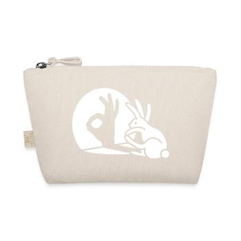 Rabbit Shadow Hand ItalyOkay OK sign - Organic Pouch - nature - Front
