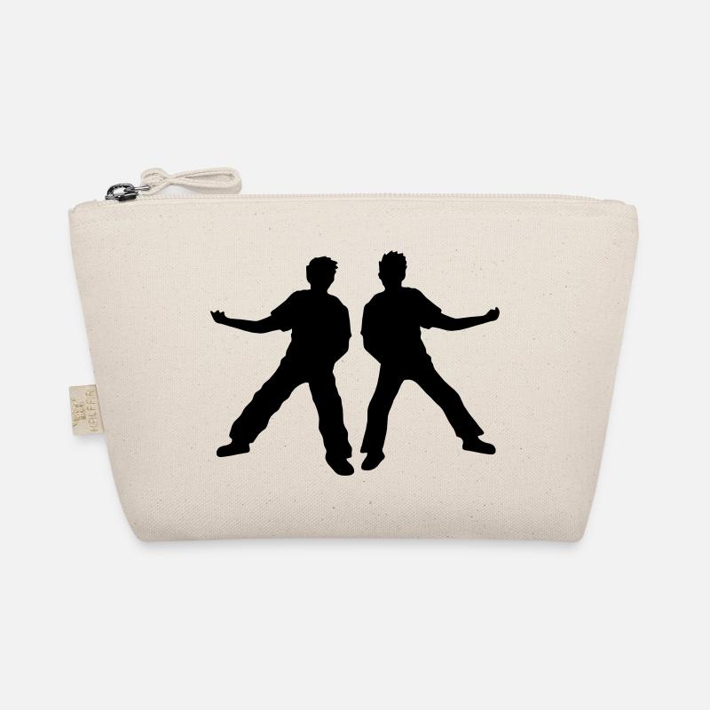 2 Freunde Luftgitarre spielen Bio-Täschchen