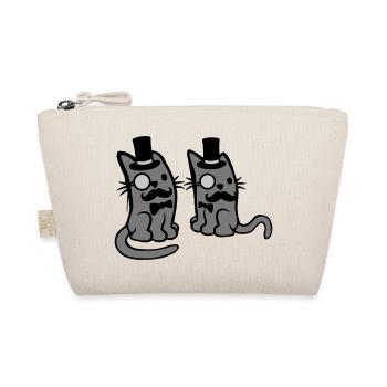 Hommes 2 Chats Amis - Trousse biologique - nature - Devant