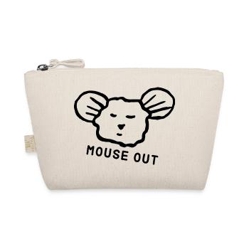 Cute mouse "mouse out" cool saying - Organic Pouch - nature - Front
