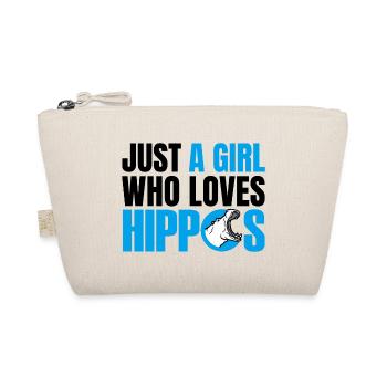JUST A GIRL WHO LOVES HIPPOS - Organic Pouch - nature - Front