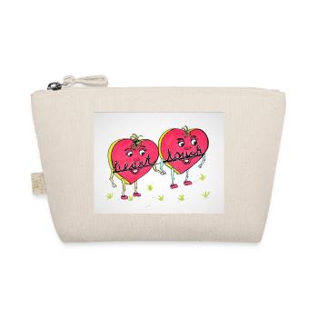 Herzen - heart touch - Bio-Täschchen - Natur - Vorne