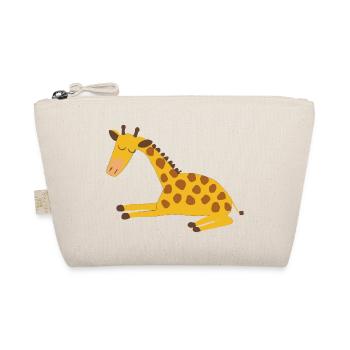 Illustration de girafe endormie Drôle de cadeau - Trousse biologique - nature - Devant