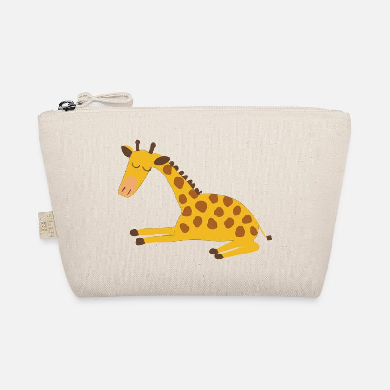 Sleeping Giraffe Illustration Funny Gift Organic Pouch