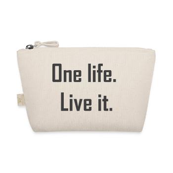 One life live it - Your heart beats for adventure - Organic Pouch - nature - Front