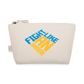 fight like ukrainians quote - Organic Pouch - nature - Front