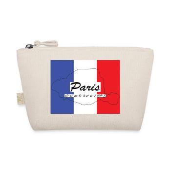 Paris - Hauptstadt mit GPS-Koordinaten & Flagge - Bio-Täschchen - Natur - Vorne