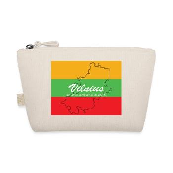 Vilnius - Hauptstadt mit GPS & Flagge - Bio-Täschchen - Natur - Vorne
