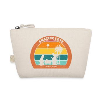 Amazing Love, Christian Nativity Bible Verse - Organic Pouch - nature - Front
