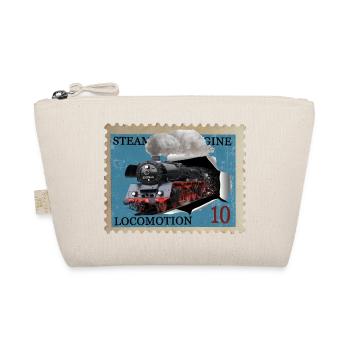 Steam locomotive stamp - Organic Pouch - nature - Front