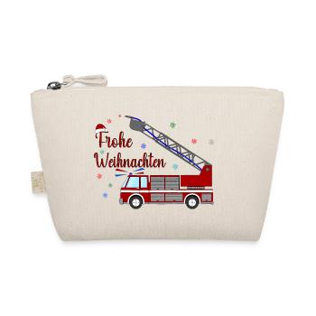 Feuerwehrauto Weihnachten - Bio-Täschchen - Natur - Vorne