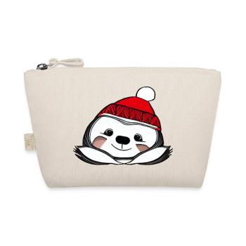 Faultier Weihnachten süß lustig Faultiere Tier 02 - Bio-Täschchen - Natur - Vorne