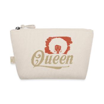 Queen Afro Silhouette - Organic Pouch - nature - Front