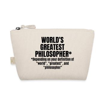 World's Greatest Philosopher Funny Philosophy - Organic Pouch - nature - Front