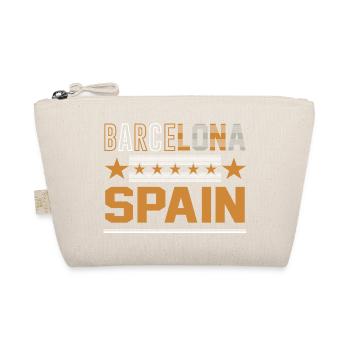 Barcelona Spain Retro Design - Organic Pouch - nature - Front