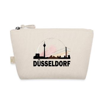 Düsseldorf Deutschland Stadt Skyline Schrift Gold - Bio-Täschchen - Natur - Vorne