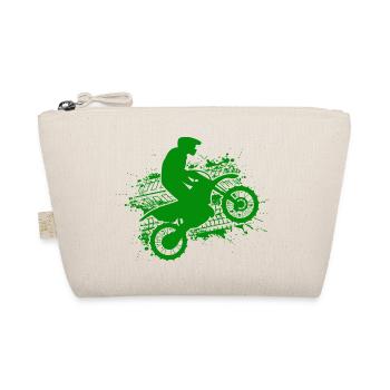 Retro Graphic Dirt Biker Motorcycle Enduro Motocro - Bio-Täschchen - Natur - Vorne