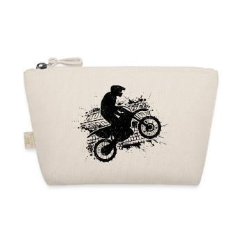 Retro Graphic Dirt Biker Motorcycle Enduro Motocro - Bio-Täschchen - Natur - Vorne