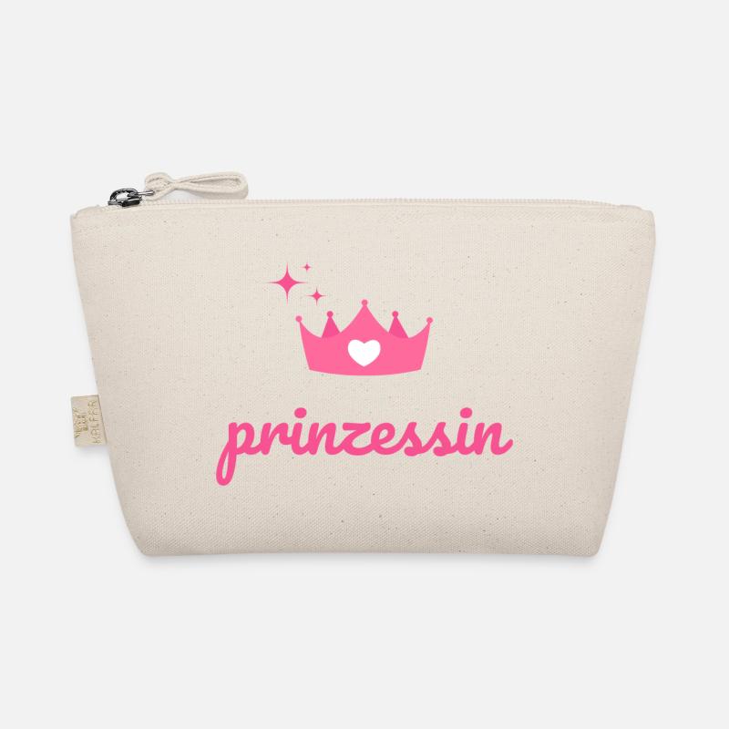 Prinzessin - Die einzige Prinzessin mit Krone Pink - Bio-Täschchen - Natur