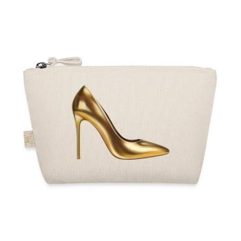 Goldenes Highheel-Print - Bio-Täschchen - Natur - Vorne