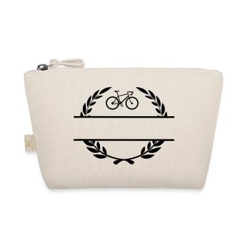 Bike in laurel wreath - Organic Pouch - nature - Front