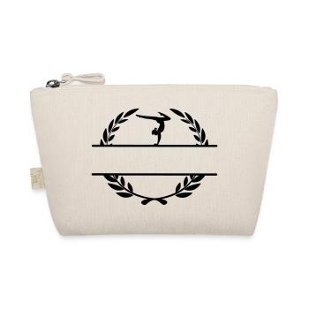 Gymnast in laurel wreath monogram - Organic Pouch - nature - Front
