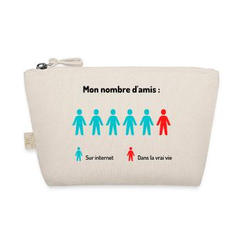 Cadeau humour: Amis Internet VS Amis réels - Trousse biologique - nature - Devant