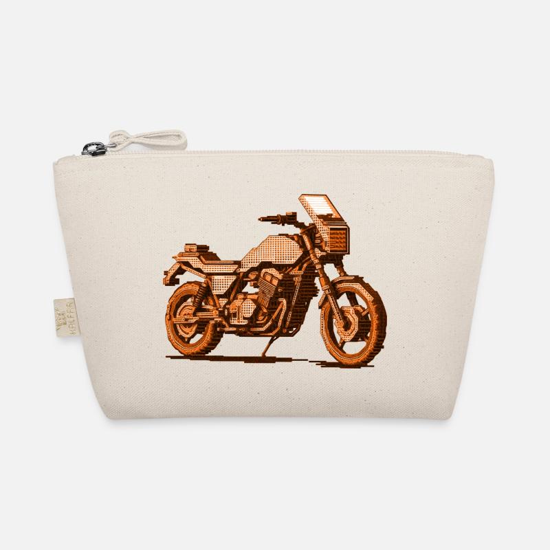 Motorcycle in a beautiful retro 8 bit vector graphics Organic Pouch