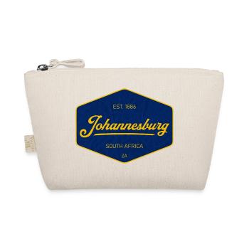 Johannesburg Vintage Sign Blau Gelb - Bio-Täschchen - Natur - Vorne