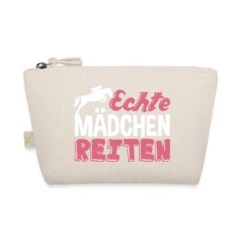 Echte Mädchen reiten - Bio-Täschchen - Natur - Vorne