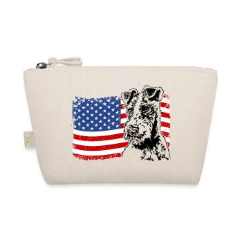 Fil Fox Terrier Amérique Flag Dogs Wilsigns - Trousse biologique - nature - Devant
