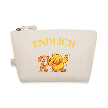 Endlich Rente Humor Ente Geschenk - Bio-Täschchen - Natur - Vorne