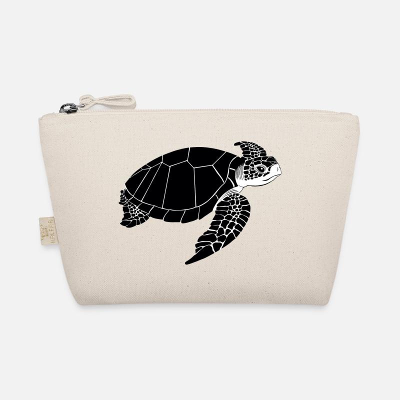 Schildkröte Schwarzweiß Bio-Täschchen