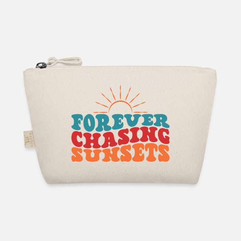 Forever Chasing Sunsets Sun Summer Beach Holidays Organic Pouch