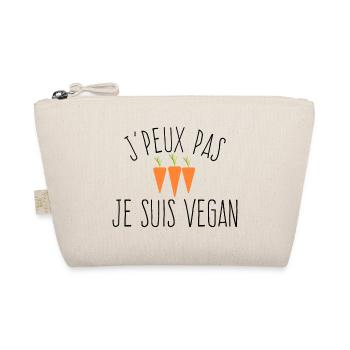 J'peux pas je suis vegan  - Trousse biologique - nature - Devant