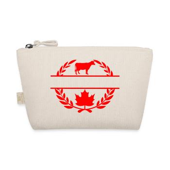 Canada maple leaf cow laurel wreath - Organic Pouch - nature - Front