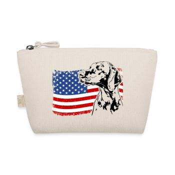 Magyar Vizsla America Flag Dogs Dog Wilsigns - Organic Pouch - nature - Front