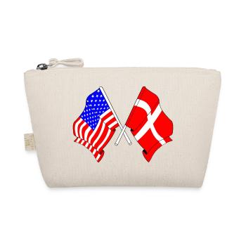 Flag USA and flag Denmark - Organic Pouch - nature - Front
