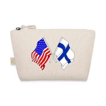 Flagge USA und Flagge Finnland - Bio-Täschchen - Natur - Vorne