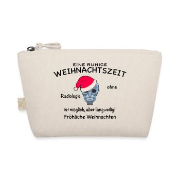 Radiologie, Röntgenbild Schädel lustig Weihnachten - Bio-Täschchen - Natur - Vorne
