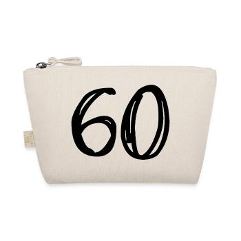60. 60 JAHRE. 60-JÄHRIGES JUBILÄUM. 60. GEBURTSTAG. - Bio-Täschchen - Natur - Vorne