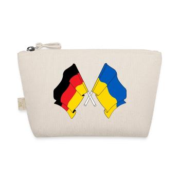 Flagge Deutschlands und Flagge Ukraine - Bio-Täschchen - Natur - Vorne