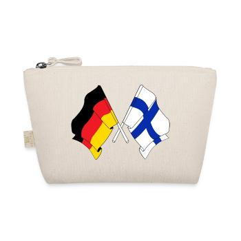 Zwei gekreuzte Flaggen Deutschlands, Flagge Finnland - Bio-Täschchen - Natur - Vorne