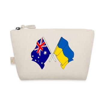 Flagge Australiens und Flagge der Ukraine - Bio-Täschchen - Natur - Vorne