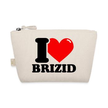 J'adore le prénom Brizid - Trousse biologique - nature - Devant