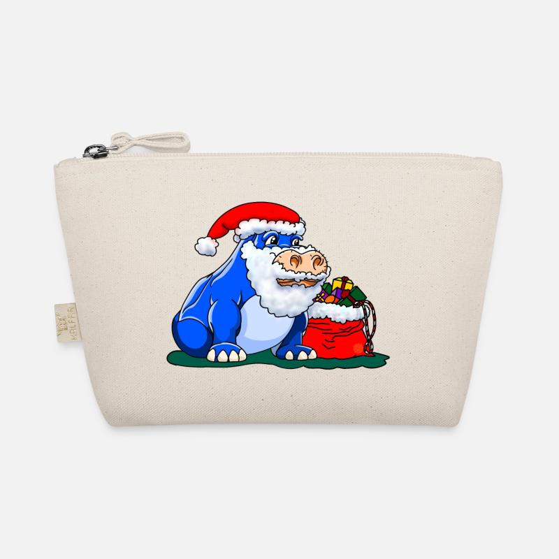 Weihnachtsmann Nilpferd Bio-Täschchen